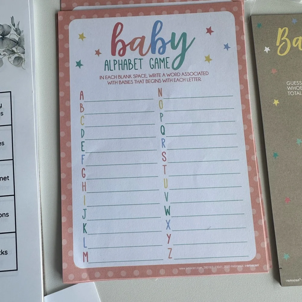 Baby Shower game leftovers